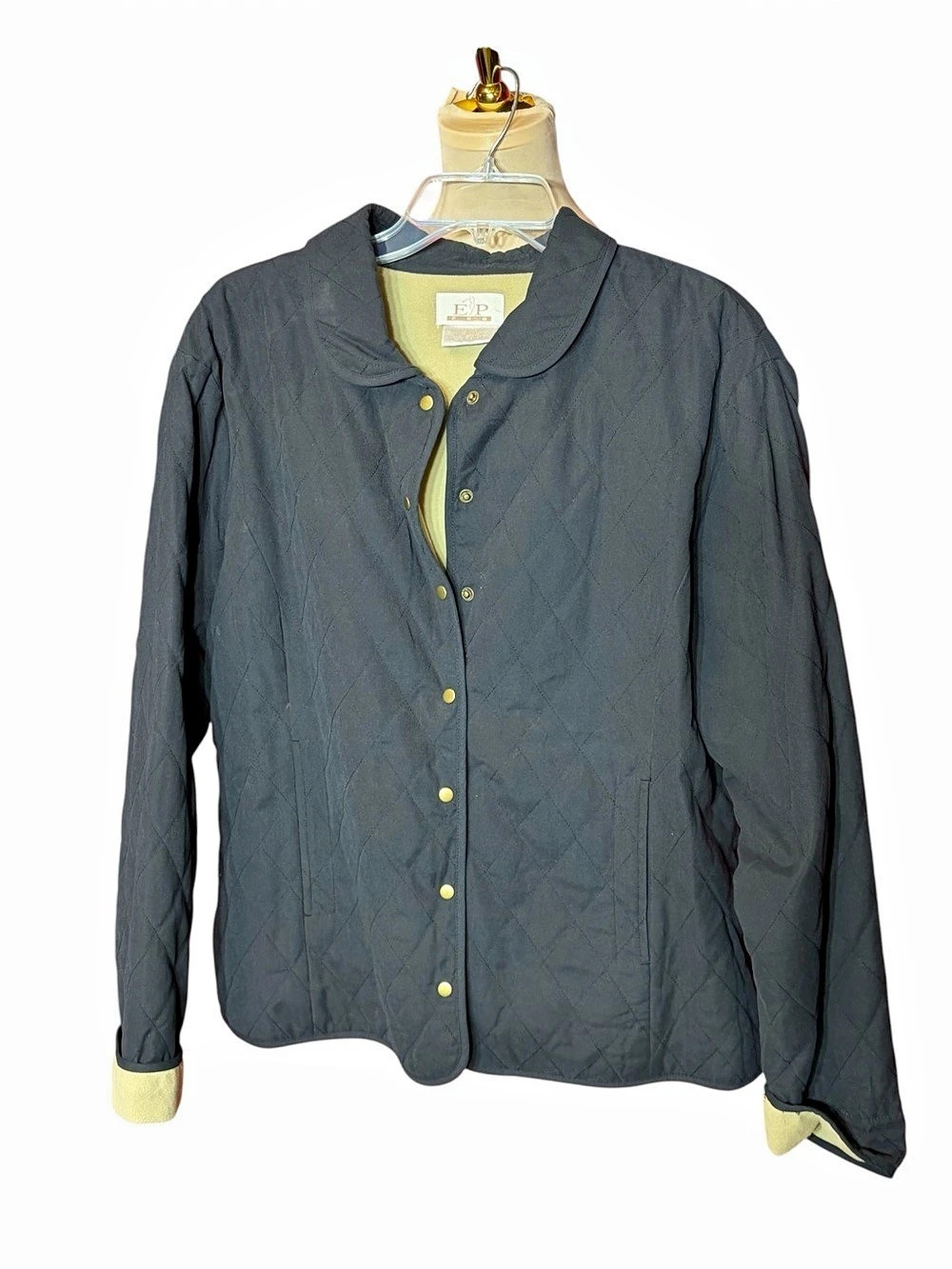 E P Pro Polo Sport Quilted Jacket in Black Size XL (16)